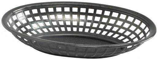 E.Ahlström Basket oval 23x13x8cm black, PU plastic