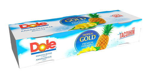 Dole Tropical Gold Taco Pack small pineapple bites in pineapple juice 3x227g
