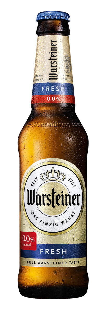 WARSTEINER PREMIUM FRESH ALKOFRITT ÖL 0,0% 0,33L FLASKA