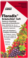 Salus Floradix rautaa ja vitamiineja täysmehu-yrttiuutoksessa 500ml