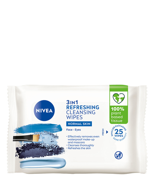 Nivea Daily Essentials Refreshing Cleansing Wipes puhdistusliinat normaalille iholle 25kpl
