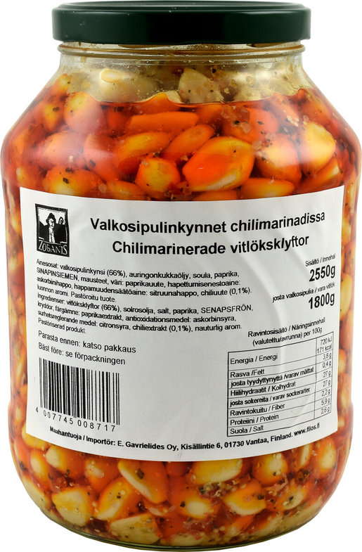 Zobanis chilimarinoidut valkosipulinkynnet 2,55/1,8kg