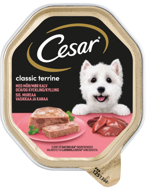 Cesar classics veal and chicken wet dog food 150g