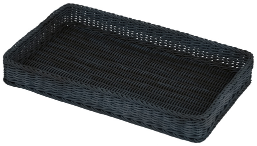 E. Ahlström Basket GN 1/1-65 black, plastic weave 32,5x53x6,5cm