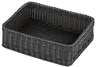 Basket GN 1/2-100 black, plastic weave 26,5x32,5x10cm