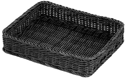 E. Ahlström Basket GN 1/2-65 black, plastic weave 26,5x32,5x6,5cm