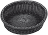 Basket round/tilt ø 31-37 cm black plastic weave, height 6-12 cm