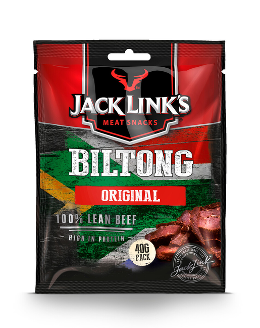 Jack Links Biltong original lufttorkad, marinerad, kryddad och skivad nötkött 40g
