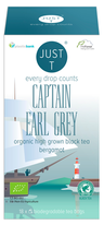 Just T ekologisk Captain Earl Grey svart te 18ps
