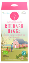 Just T organic Rhubarb hygge black tea 18bg