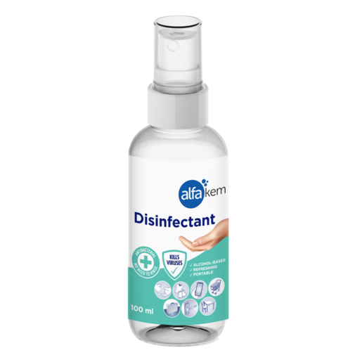 Alfa-Kem disinfectant spray för desinfektion av ytor och händer 100ml