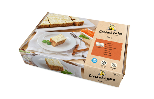 Eesti Pagar carrot cake 32 slices/1,8kg lactose free, baked, frozen