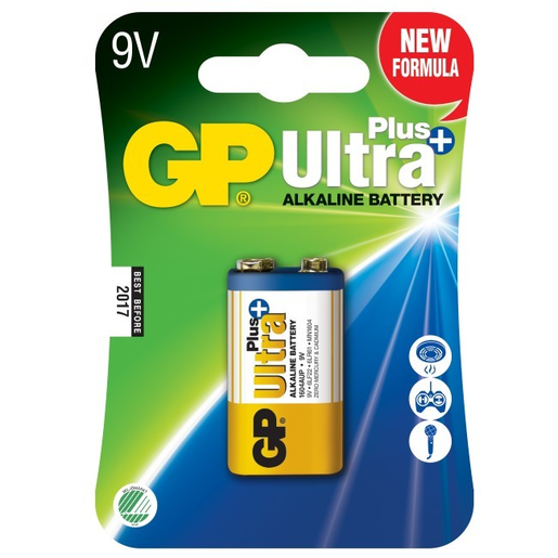 GP ULTRA+ 9V Alkalibatteri 1st