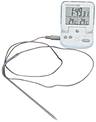 E. Ahlst Thermometer/alarm 0...+200 ° C white, programmable, 1m cable