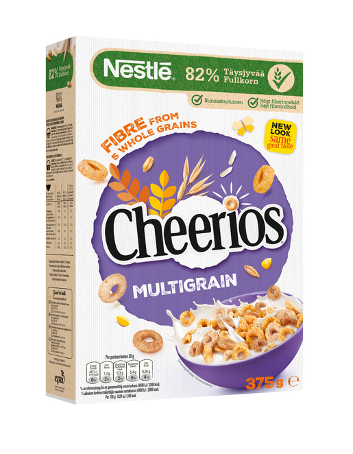 Nestlé Cheerios 375g krispiga fullkornsringar av flerkorn
