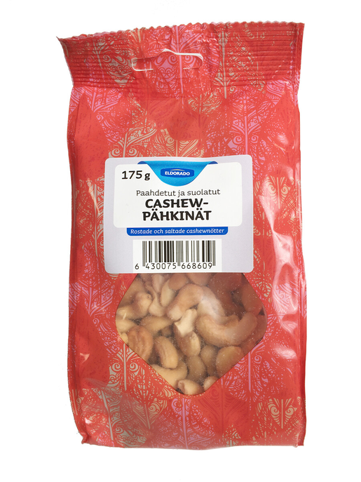 Eldorado cashew nuts salted and roasted 175g
