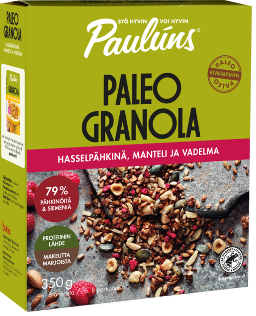 Paulúns paleo hasselnöt granola frömüsli 350g