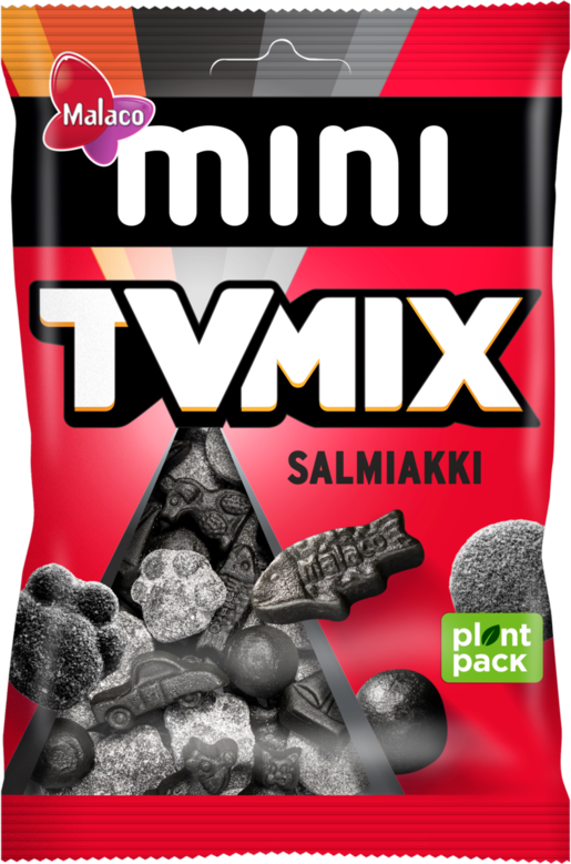 Malaco Mini TV Mix Salmiakki konfektyrblandning 110g