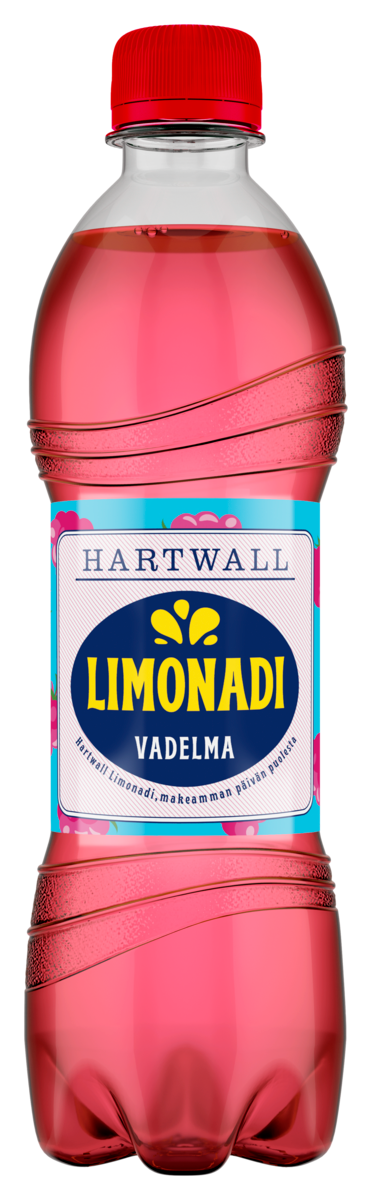 Hartwall Limonadi vadelma virvoitusjuoma 0,5l pullo
