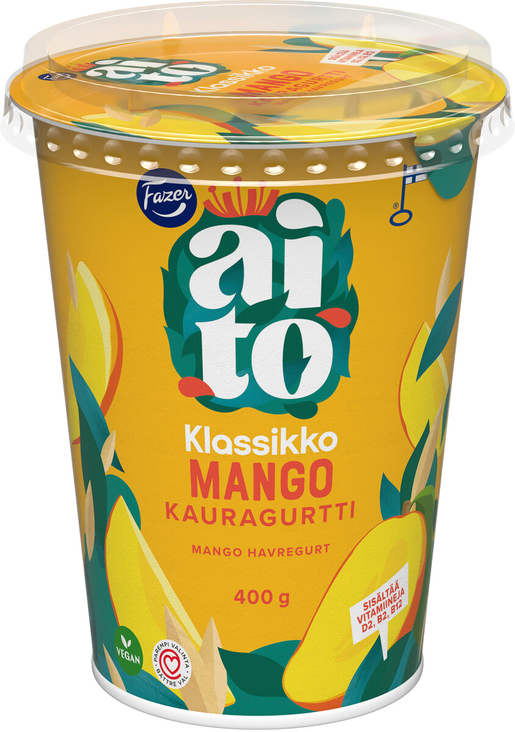 Fazer Aito Havregurt mango 400g fermenterat havremål