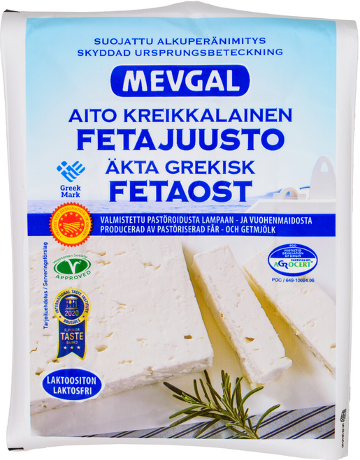Mevgal original greek feta cheese PDO 200g lactose free