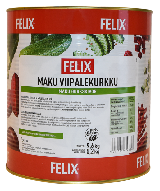 Felix Maku skivade gurkor 9,6/5,2kg