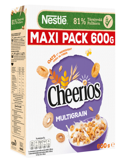 Nestlé Cheerios krispiga fullkornsringar av flerkorn 600g