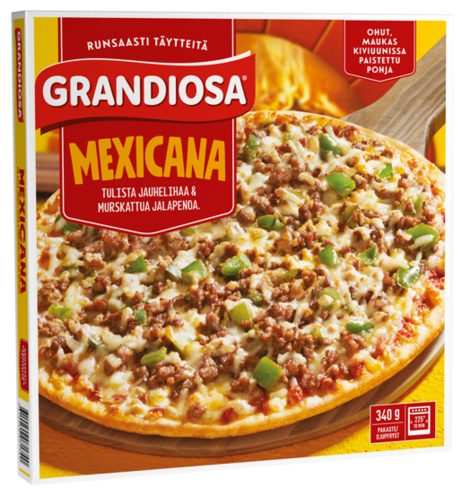 Grandiosa Mexicana stenugnsbakad pizza 340g djupfryst