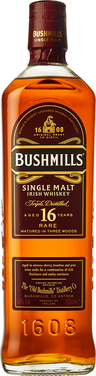 Bushmills 16 YO Single Malt 40% 0,7l whisky