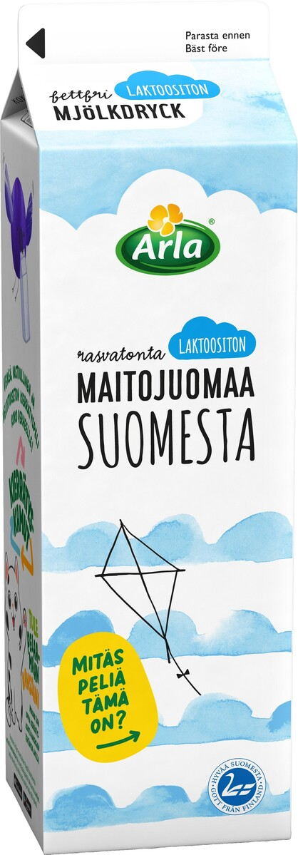 Arla Suomesta fat free milkdrink 1l lactose free