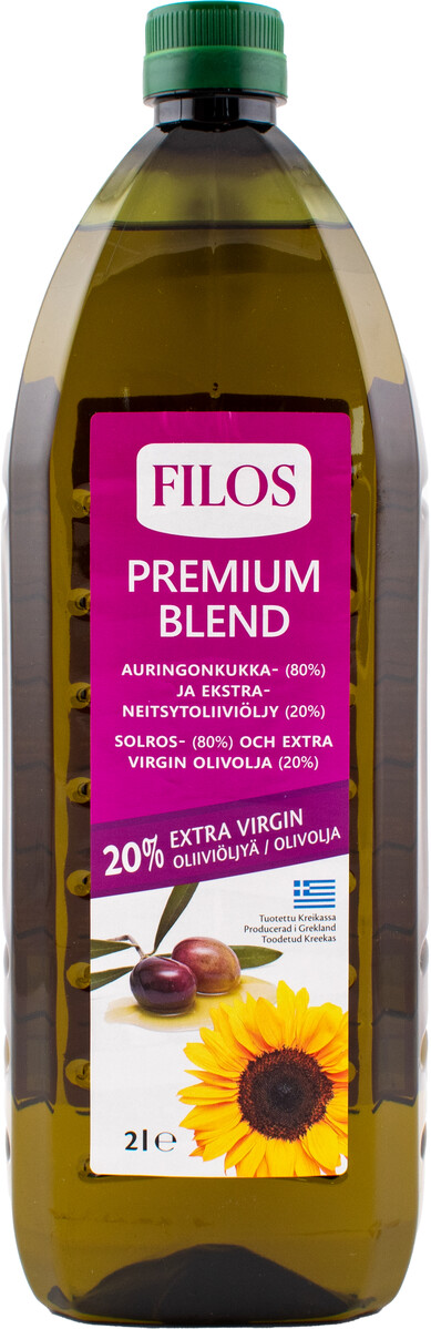 Filos Premium Blend auringonkukka- ja ekstra-neitsytoliiviöljy 2l