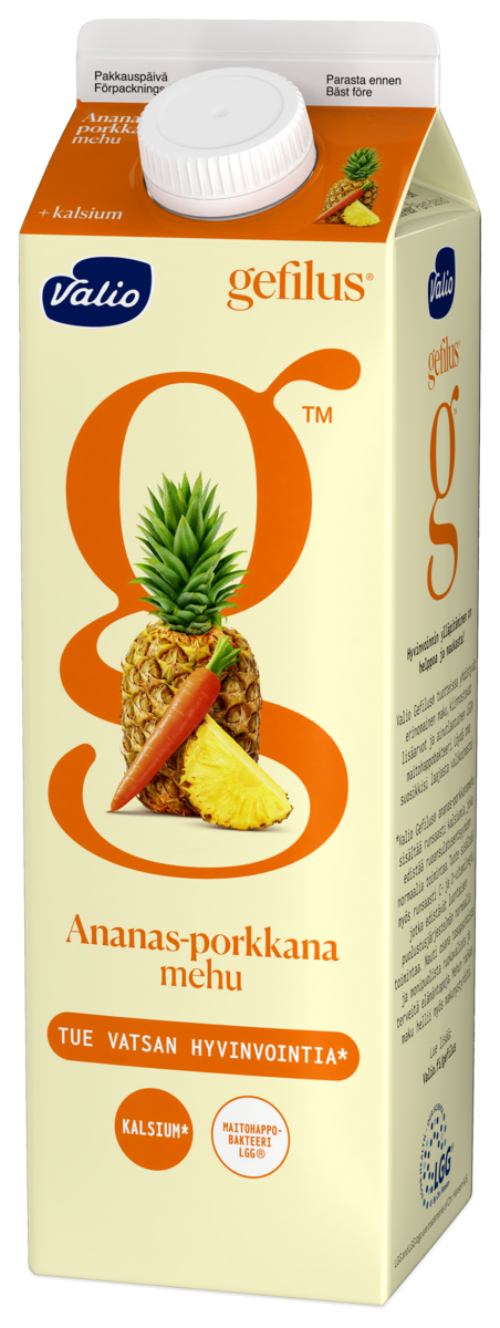 Valio Gefilus® mehu 1 l ananas-porkkana+kalsium