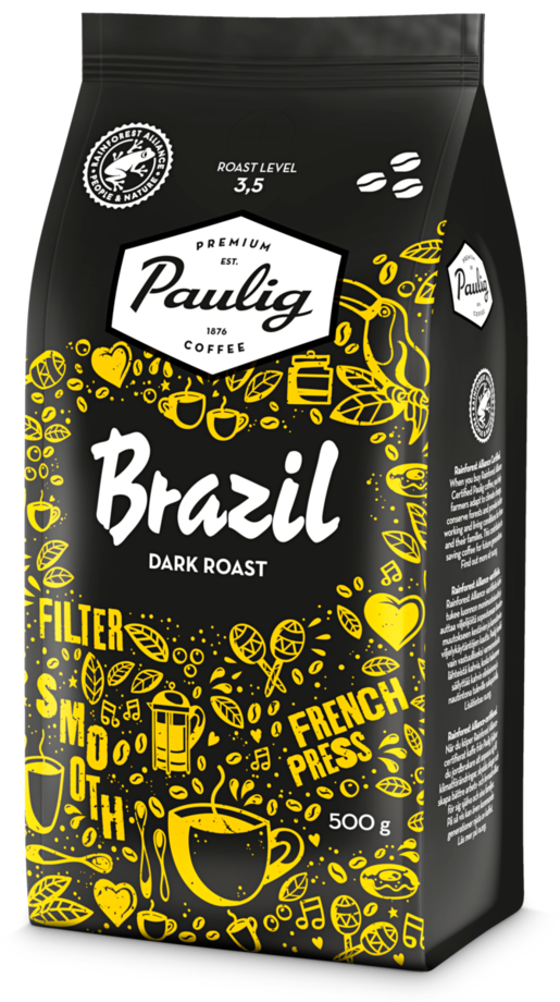 Brazil mörk rost kaffebönor 500g