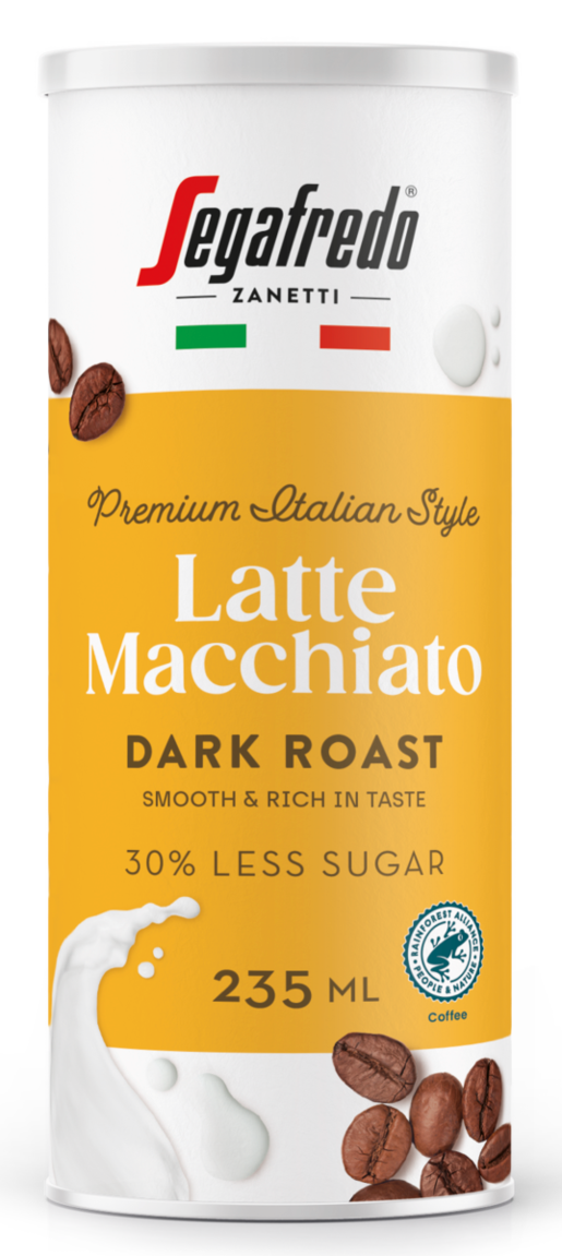 Segafredo latte macchiato milk coffee drink 0,235l low lactose RAC