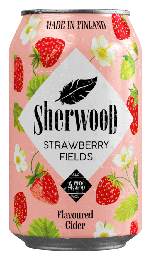Sherwood Strawberry Fields cider 4,7% 0,33l burk