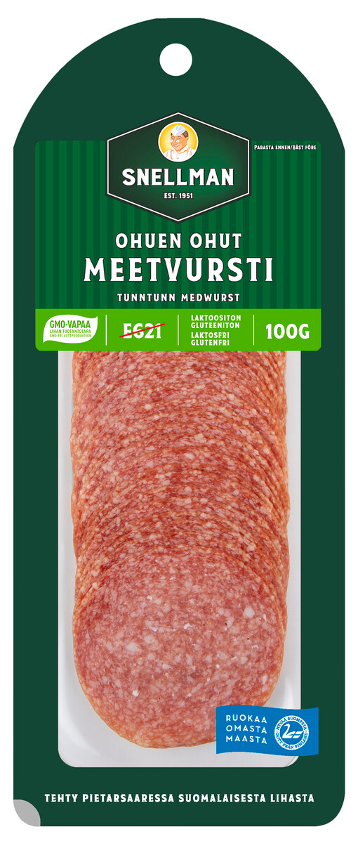 Snellman Extra thin salami in slices 100g