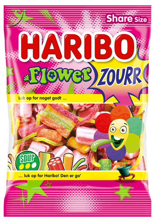 Haribo Flowerzourr sour winegum 250g