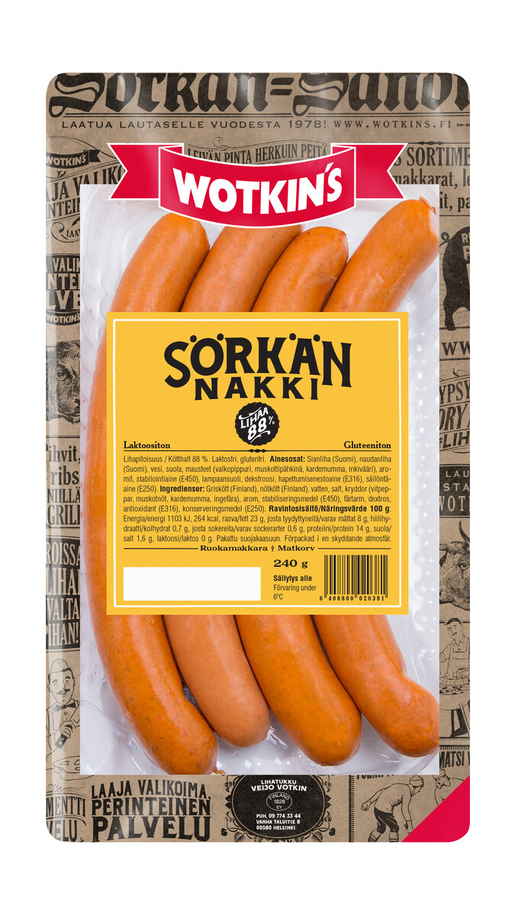 Chef Wotkin's Sörkän nakki 240g