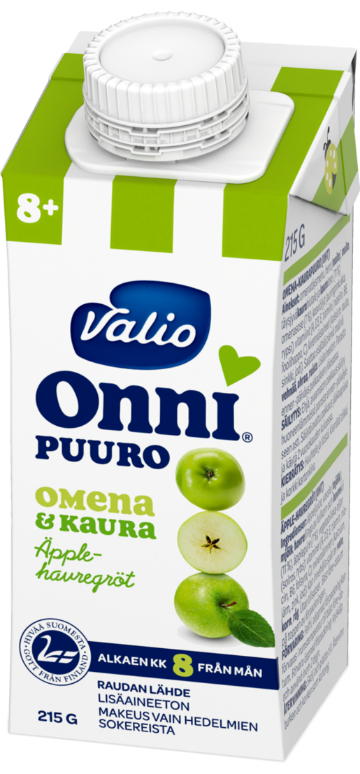Valio Onni® äpple-havregröt 215 g UHT (från 8 mån)
