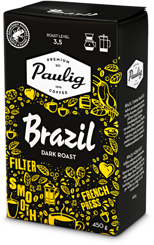 Paulig Brazil Mörk Rost bryggmalet kaffe 450g