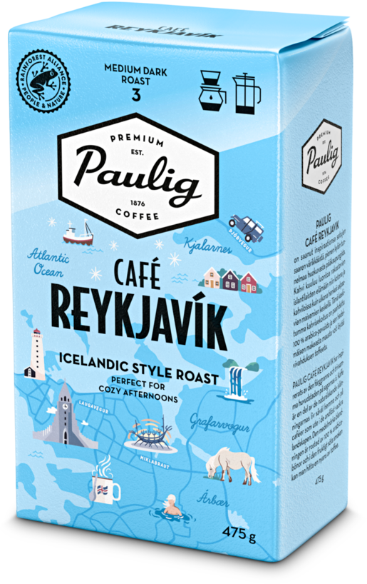 Paulig Café Reykjavik suodatinkahvi 475g hienojauhettu