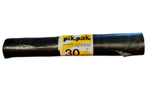 PikPak HD roskakassi 30l musta 480x600 25kpl