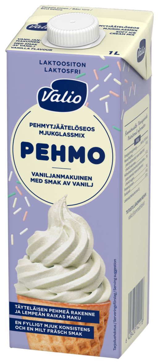 Valio pehmo soft ice cream mix 1l vanilla, UHT, lactose-free