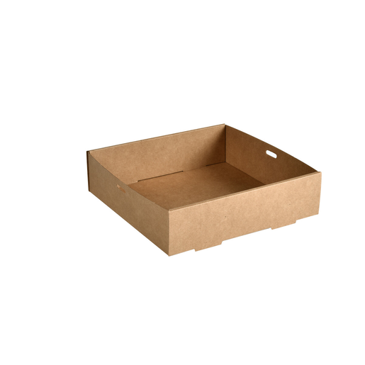 Biopak Glance brown cardboard box 225x225x60mm 3000ml 100pcs