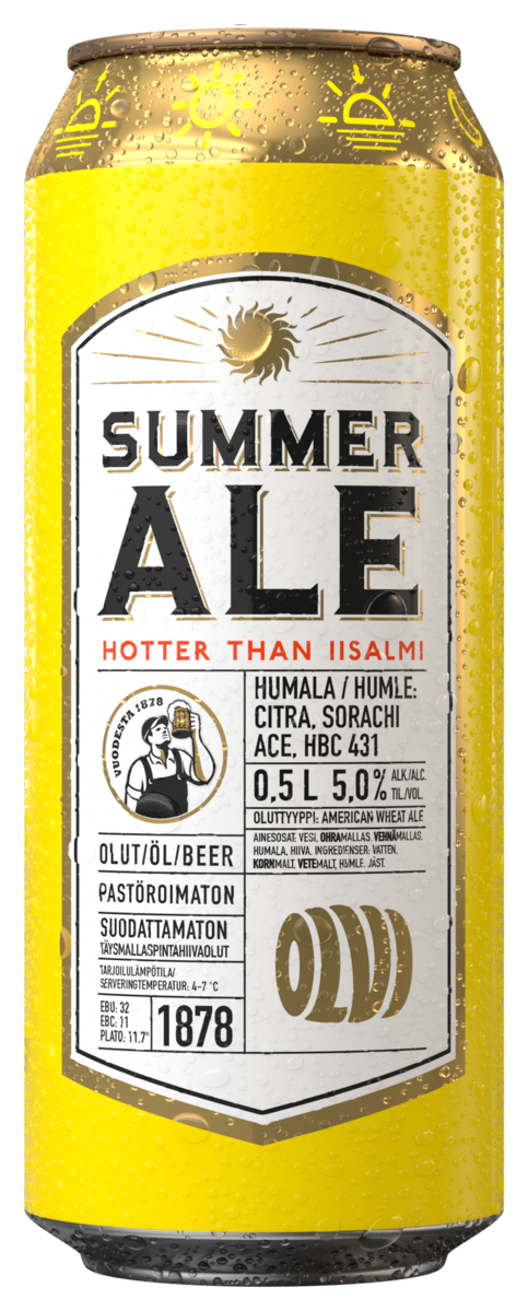OLVI Summer Ale beer 5% 0,5l can