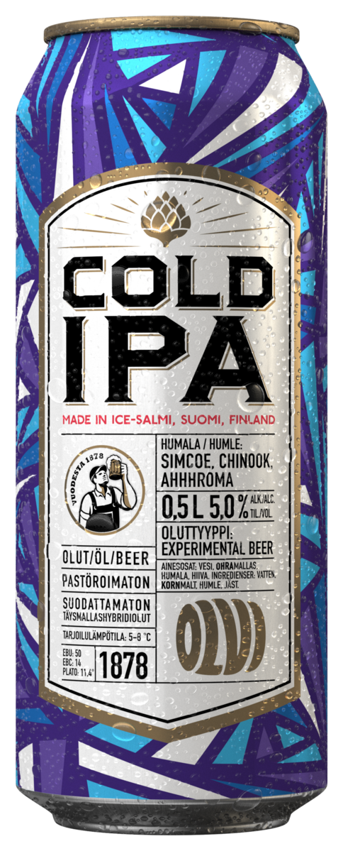 OLVI Cold IPA beer 5% 0,5l can