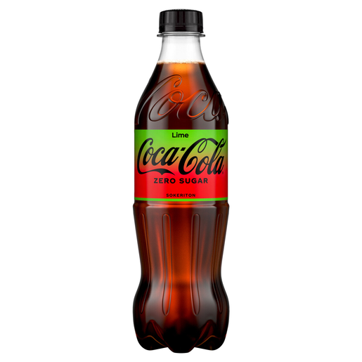 Coca-Cola zero sugar lime läskedryck 0,5l flaska