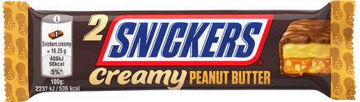 Snickers creamy peanut butter choklad stycksak 36,5g