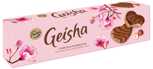 Fazer Geisha suklaakuorrutettu hasselpähkinätäytteinen keksi 100g