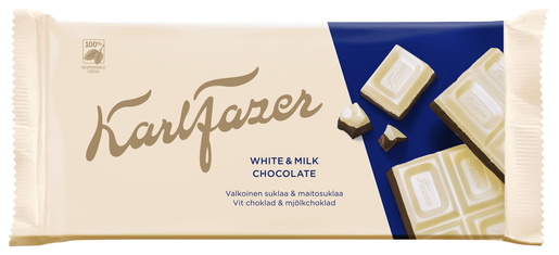 Karl Fazer valkoinen & maitosuklaalevy 131g